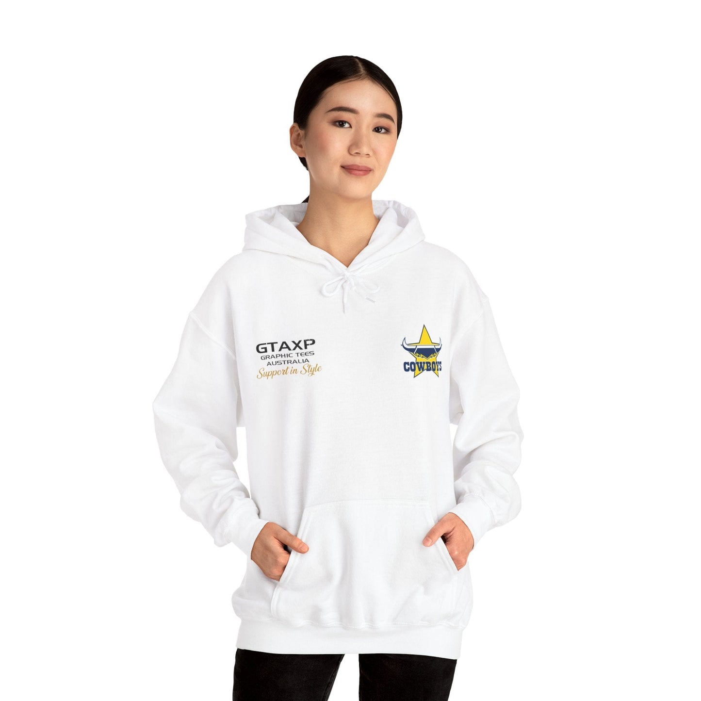 North Queensland Cowboys Bluey Hoodie Printify Graphic T-Shirt Australia -  Cool Graphic T-Shirts Online - 