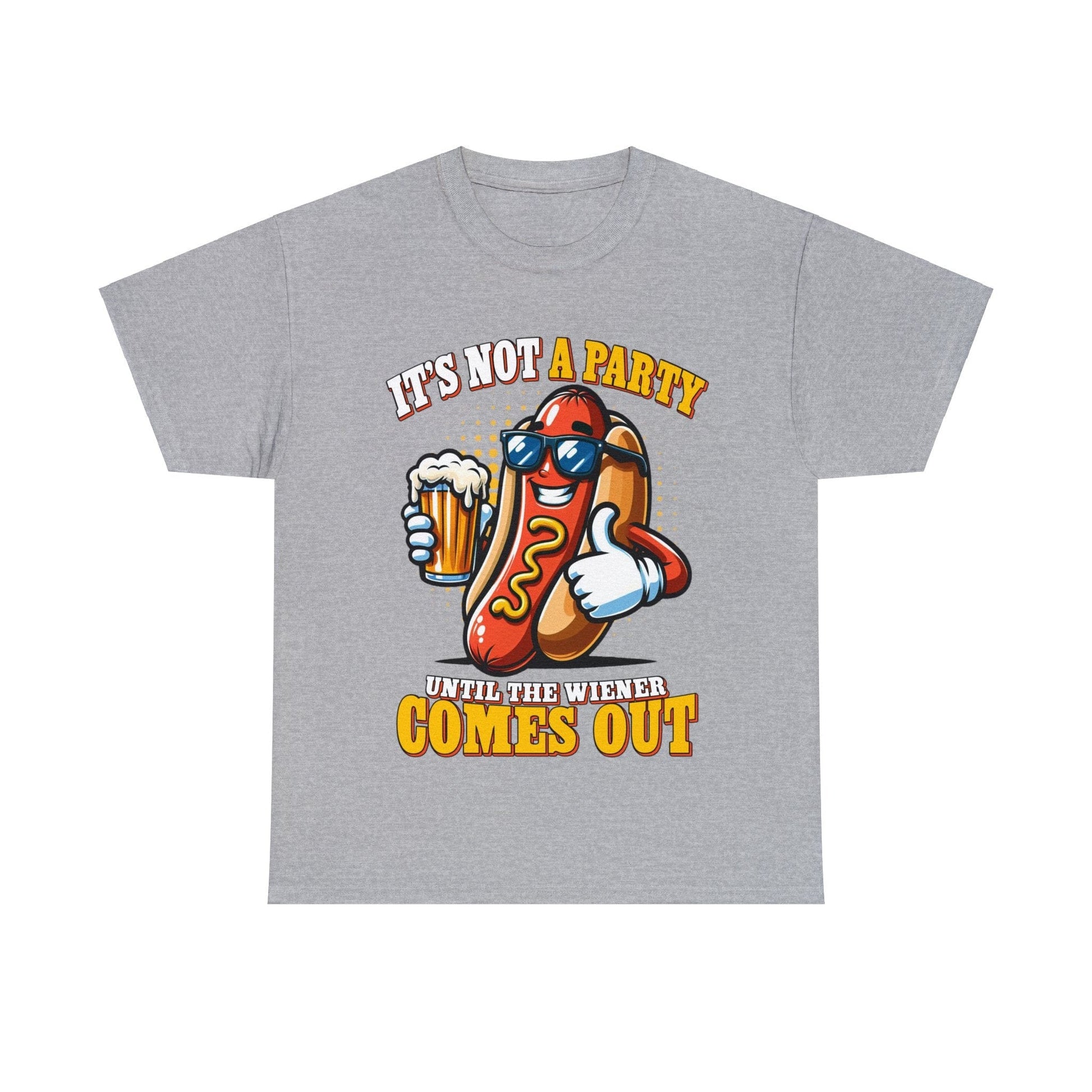 Not A Party Until The Weiner Comes Out Graphic Tee Graphic Tees Australia Graphic T-Shirt Australia -  Cool Graphic T-Shirts Online -  Not A Party Until The Weiner Comes Out T-Shirt