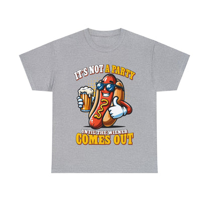 Not A Party Until The Weiner Comes Out Graphic Tee Graphic Tees Australia Graphic T-Shirt Australia -  Cool Graphic T-Shirts Online -  Not A Party Until The Weiner Comes Out T-Shirt