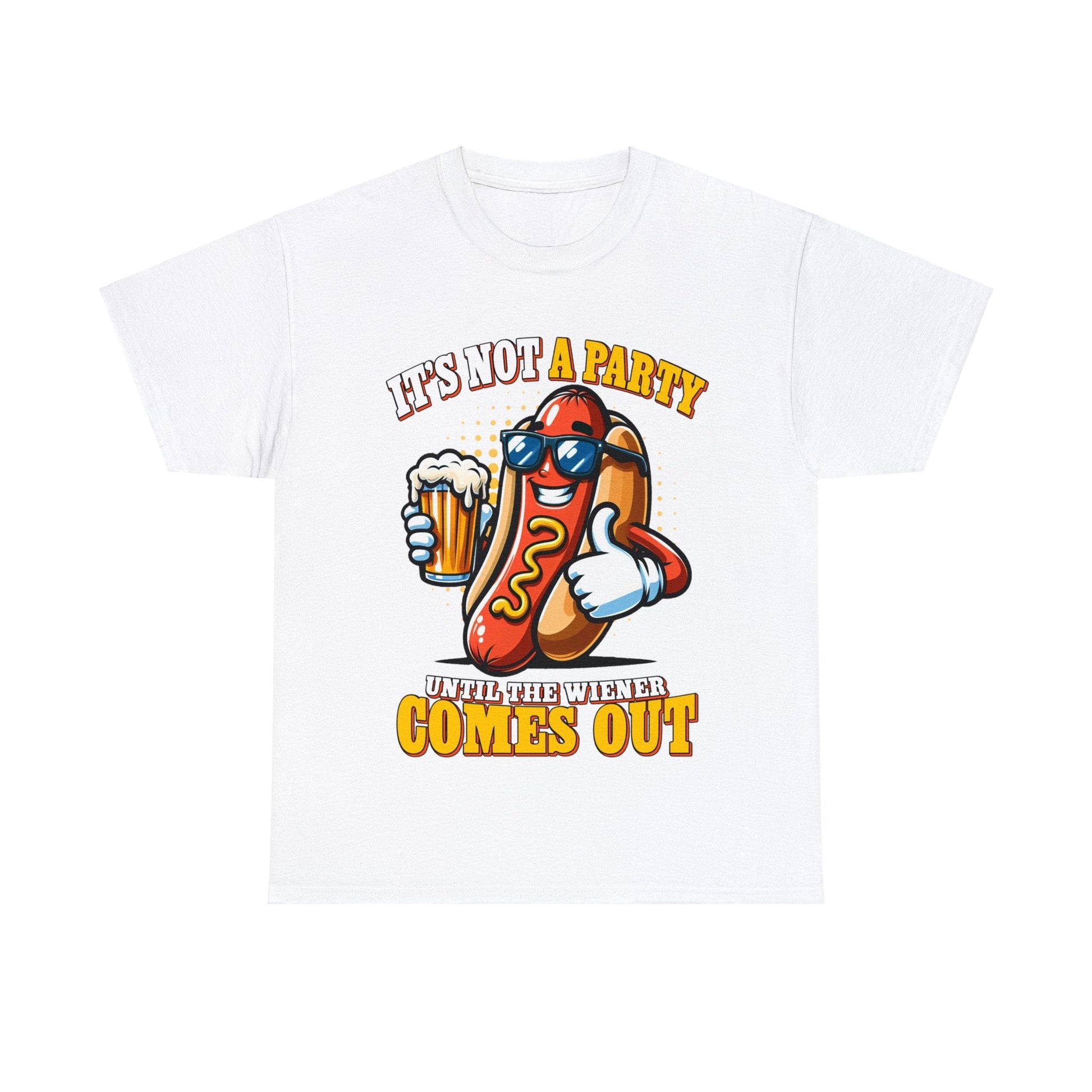 Not A Party Until The Weiner Comes Out Graphic Tee Graphic Tees Australia Graphic T-Shirt Australia -  Cool Graphic T-Shirts Online -  Not A Party Until The Weiner Comes Out T-Shirt