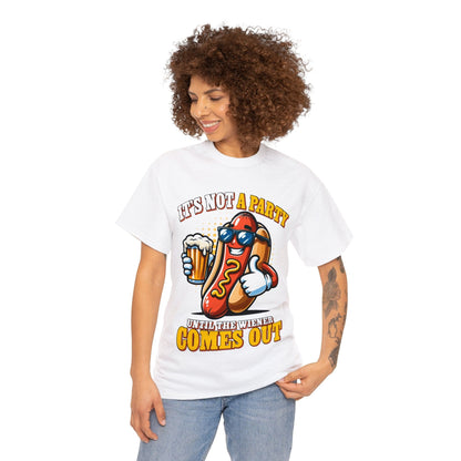 Not A Party Until The Weiner Comes Out Graphic Tee Graphic Tees Australia Graphic T-Shirt Australia -  Cool Graphic T-Shirts Online -  Not A Party Until The Weiner Comes Out T-Shirt