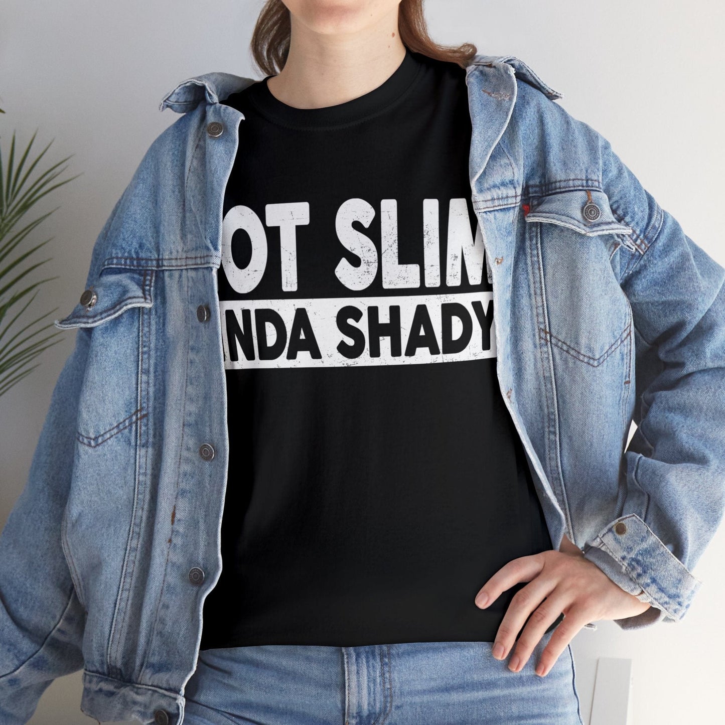 Not Slim Kinda Shady Graphic Tee Graphic Tees Australia Graphic T-Shirt Australia -  Cool Graphic T-Shirts Online -  Not Slim Kinda Shady T-Shirt | Funny T-Shirts Australia