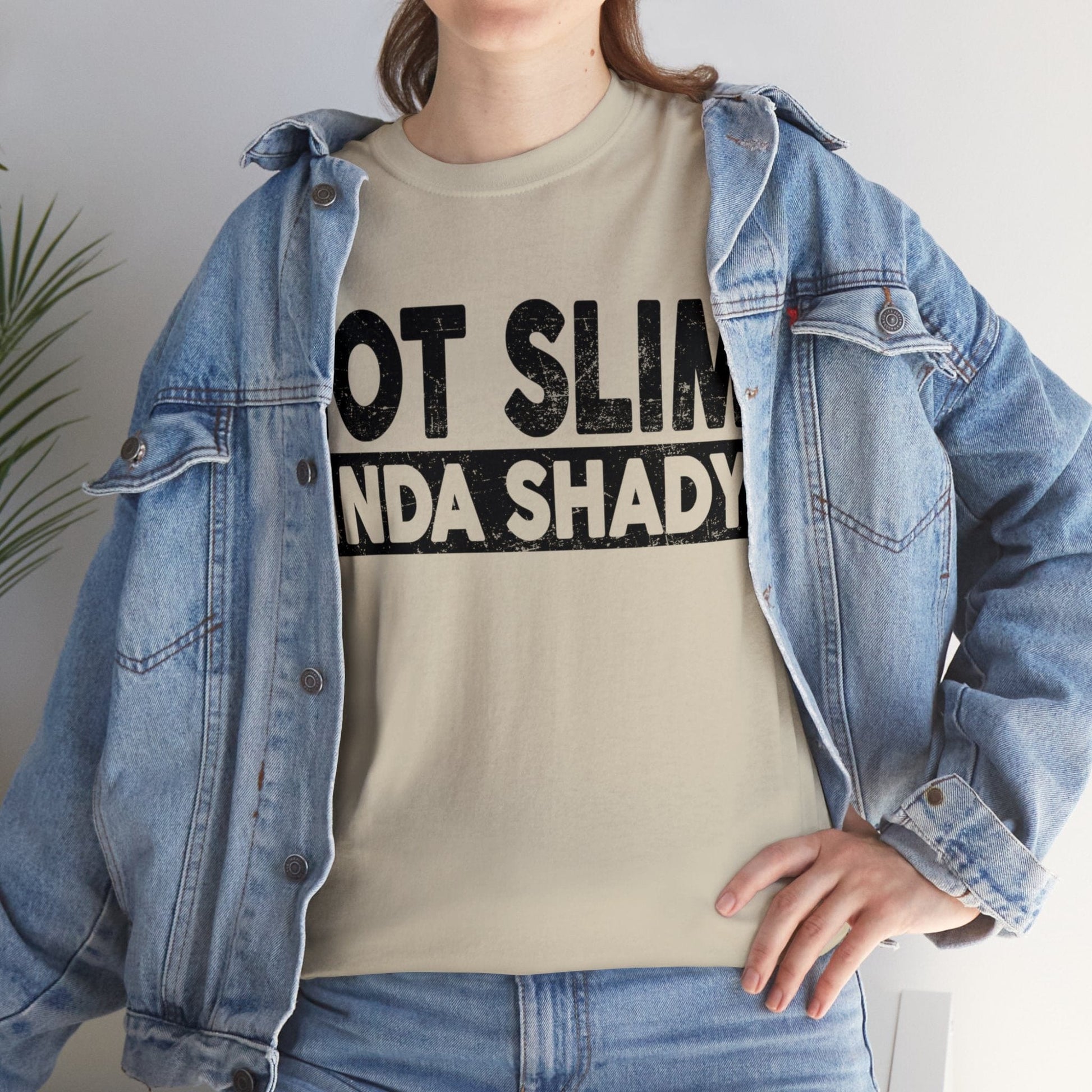 Not Slim Kinda Shady Graphic Tee Graphic Tees Australia Graphic T-Shirt Australia -  Cool Graphic T-Shirts Online -  Not Slim Kinda Shady T-Shirt | Funny T-Shirts Australia