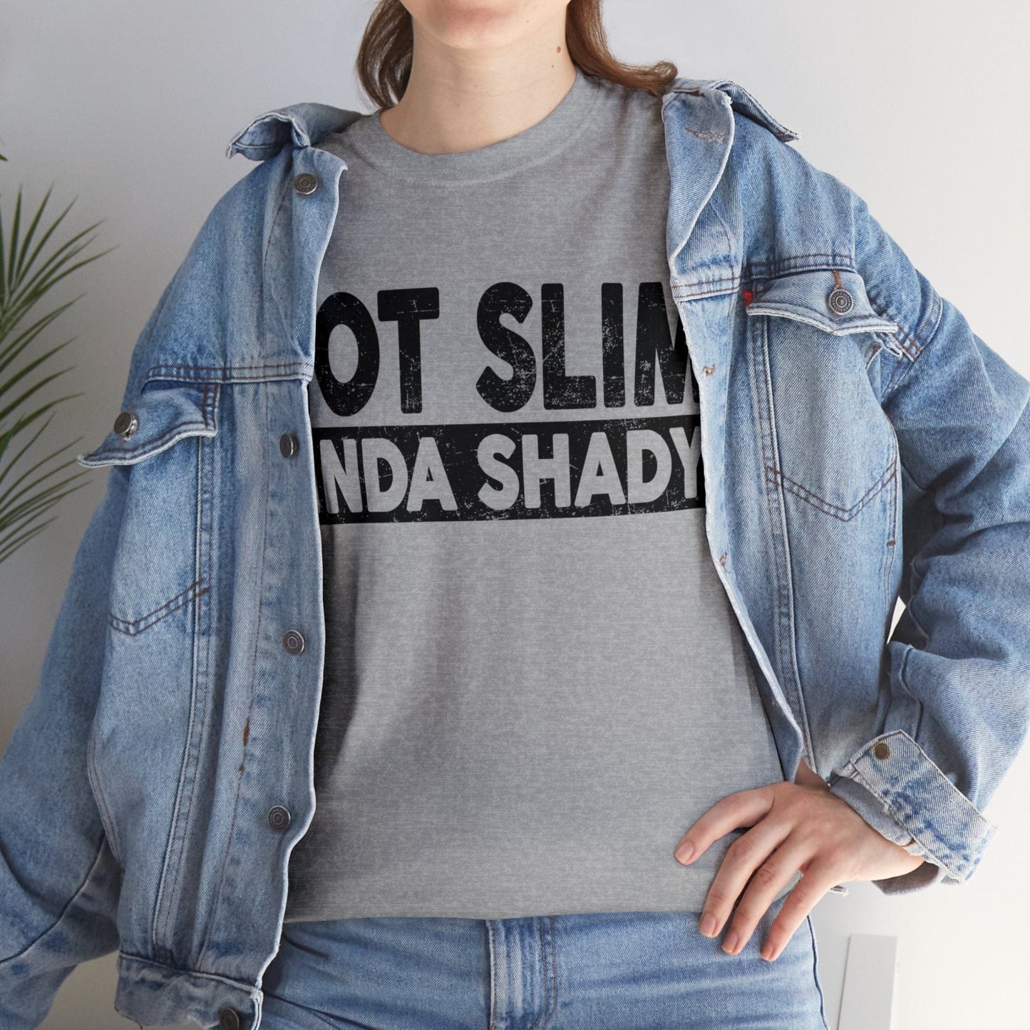 Not Slim Kinda Shady Graphic Tee Graphic Tees Australia Graphic T-Shirt Australia -  Cool Graphic T-Shirts Online -  Not Slim Kinda Shady T-Shirt | Funny T-Shirts Australia