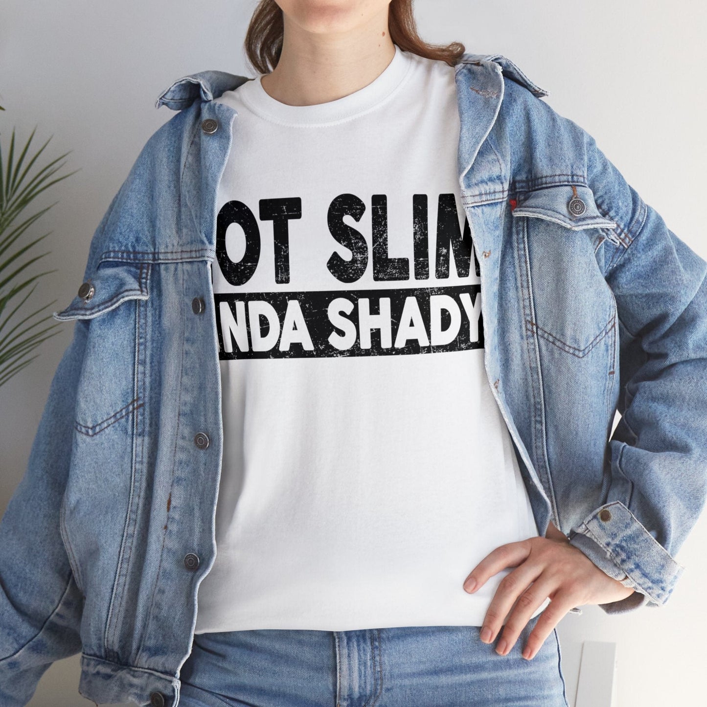 Not Slim Kinda Shady Graphic Tee Graphic Tees Australia Graphic T-Shirt Australia -  Cool Graphic T-Shirts Online -  Not Slim Kinda Shady T-Shirt | Funny T-Shirts Australia