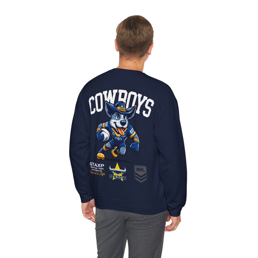 NQ Cowboys Bluey Jumper Graphic Tees Australia Navy / S Graphic T-Shirt Australia -  Cool Graphic T-Shirts Online -  NQ Cowboys Bluey Jumper | NQ Cowboys Crew Sweater