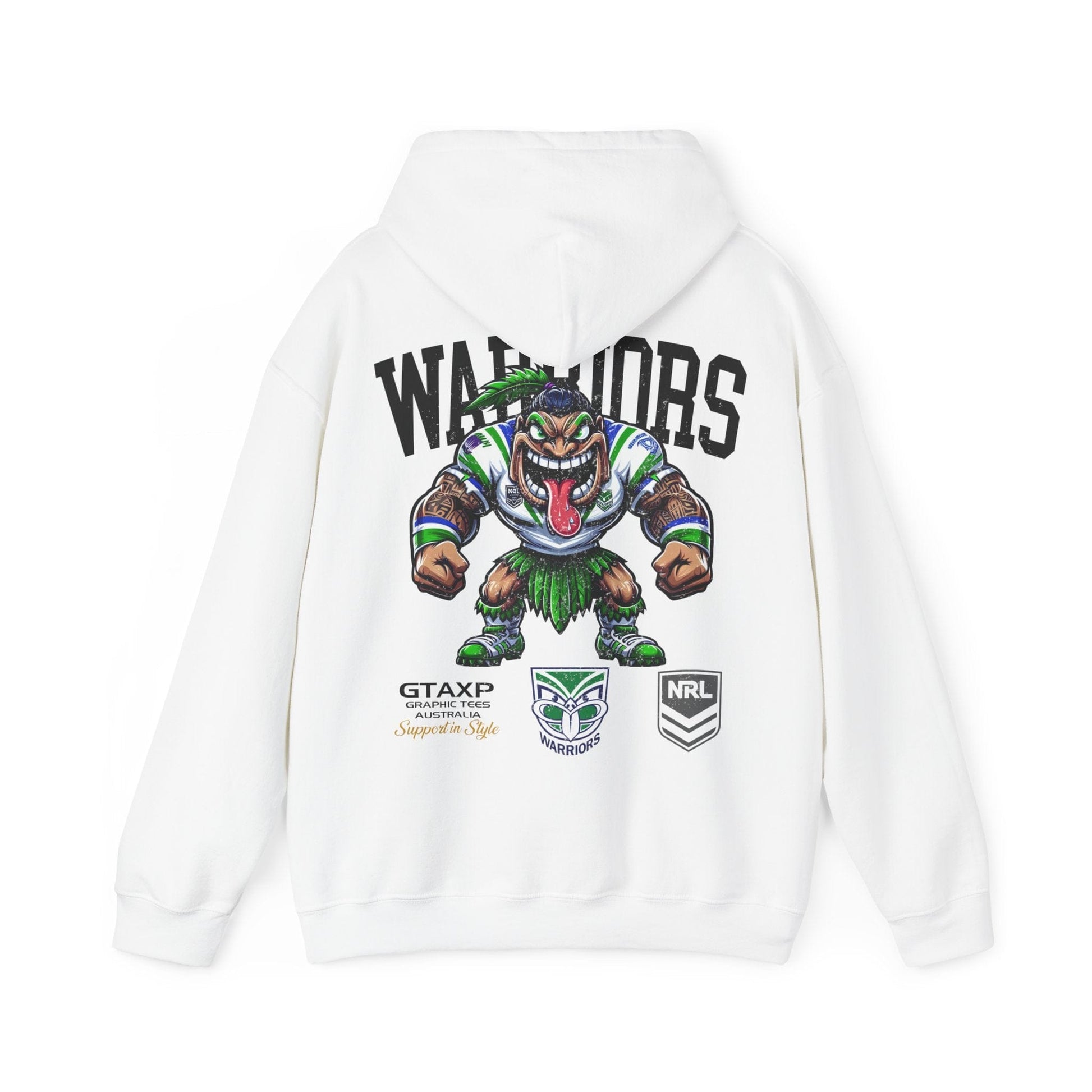 NZ Warriors Tiki Hoodie Printify Graphic T-Shirt Australia -  Cool Graphic T-Shirts Online - 