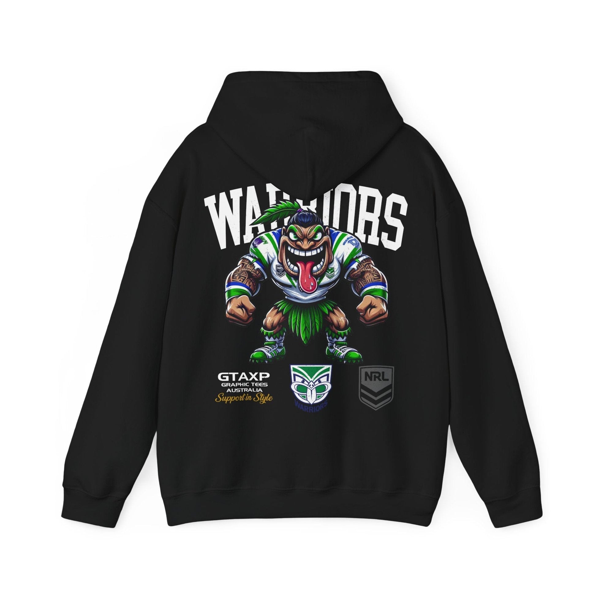 NZ Warriors Tiki Hoodie Printify Graphic T-Shirt Australia -  Cool Graphic T-Shirts Online - 