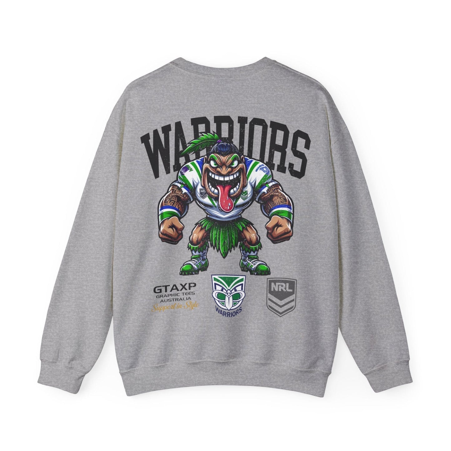 NZ Warriors Tiki Jumper Graphic Tees Australia Graphic T-Shirt Australia -  Cool Graphic T-Shirts Online -  NZ Warriors Tiki Jumper | Warriors NRL Crew Sweater