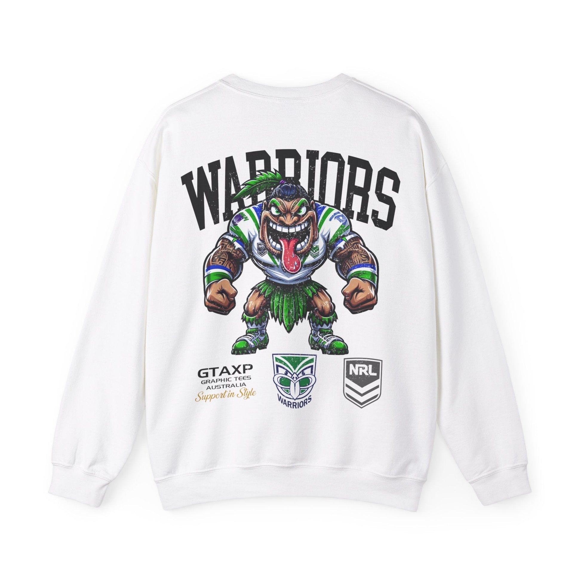 NZ Warriors Tiki Jumper Graphic Tees Australia Graphic T-Shirt Australia -  Cool Graphic T-Shirts Online -  NZ Warriors Tiki Jumper | Warriors NRL Crew Sweater