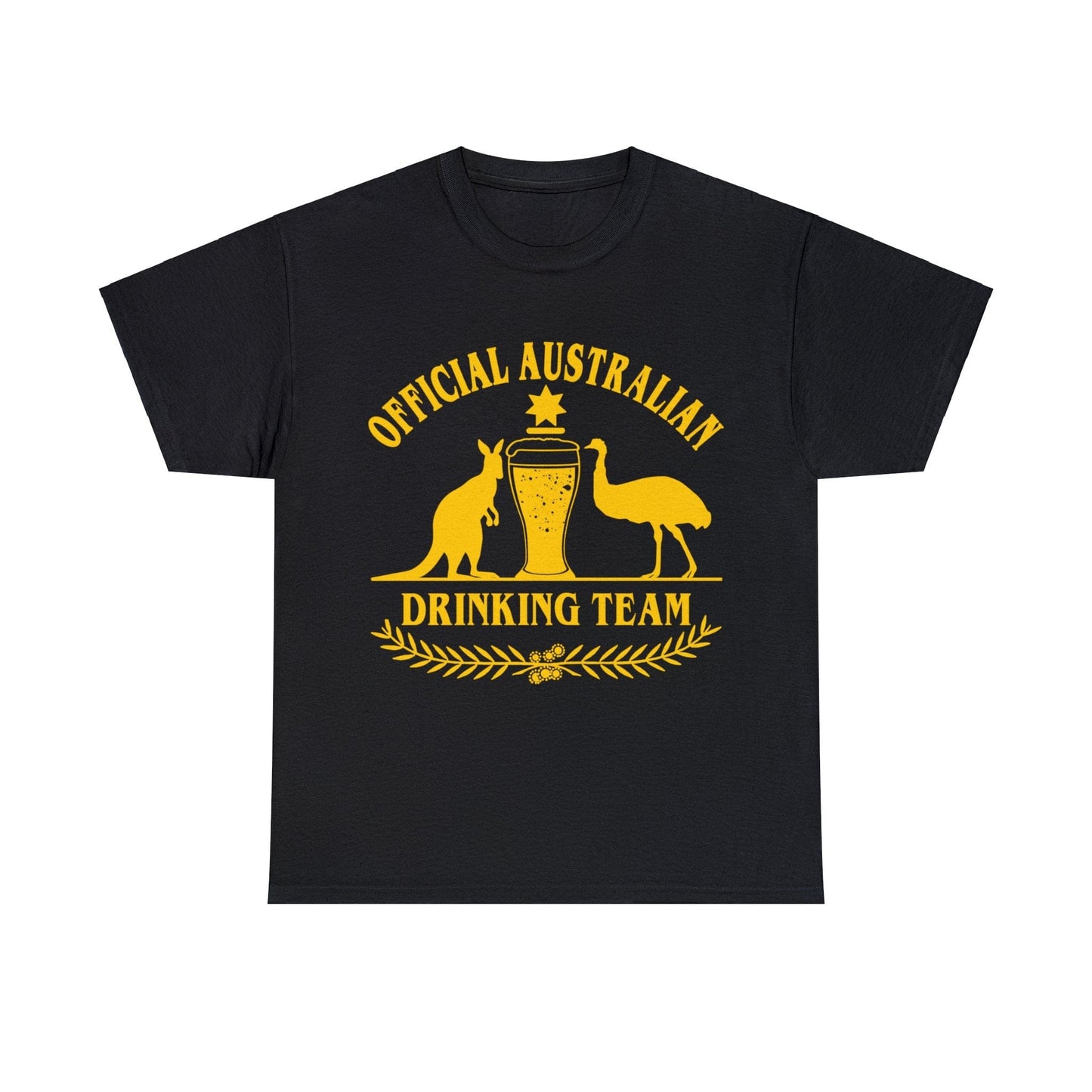 Official Australian Drinking Team Graphic Tee Graphic Tees Australia Black / S Graphic T-Shirt Australia -  Cool Graphic T-Shirts Online -  Official Australian Drinking Team T-Shirt | Funny Graphic T-Shirt