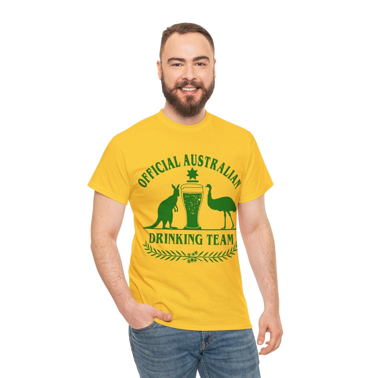 Official Australian Drinking Team Graphic Tee Graphic Tees Australia Graphic T-Shirt Australia -  Cool Graphic T-Shirts Online -  Official Australian Drinking Team T-Shirt | Funny Graphic T-Shirt