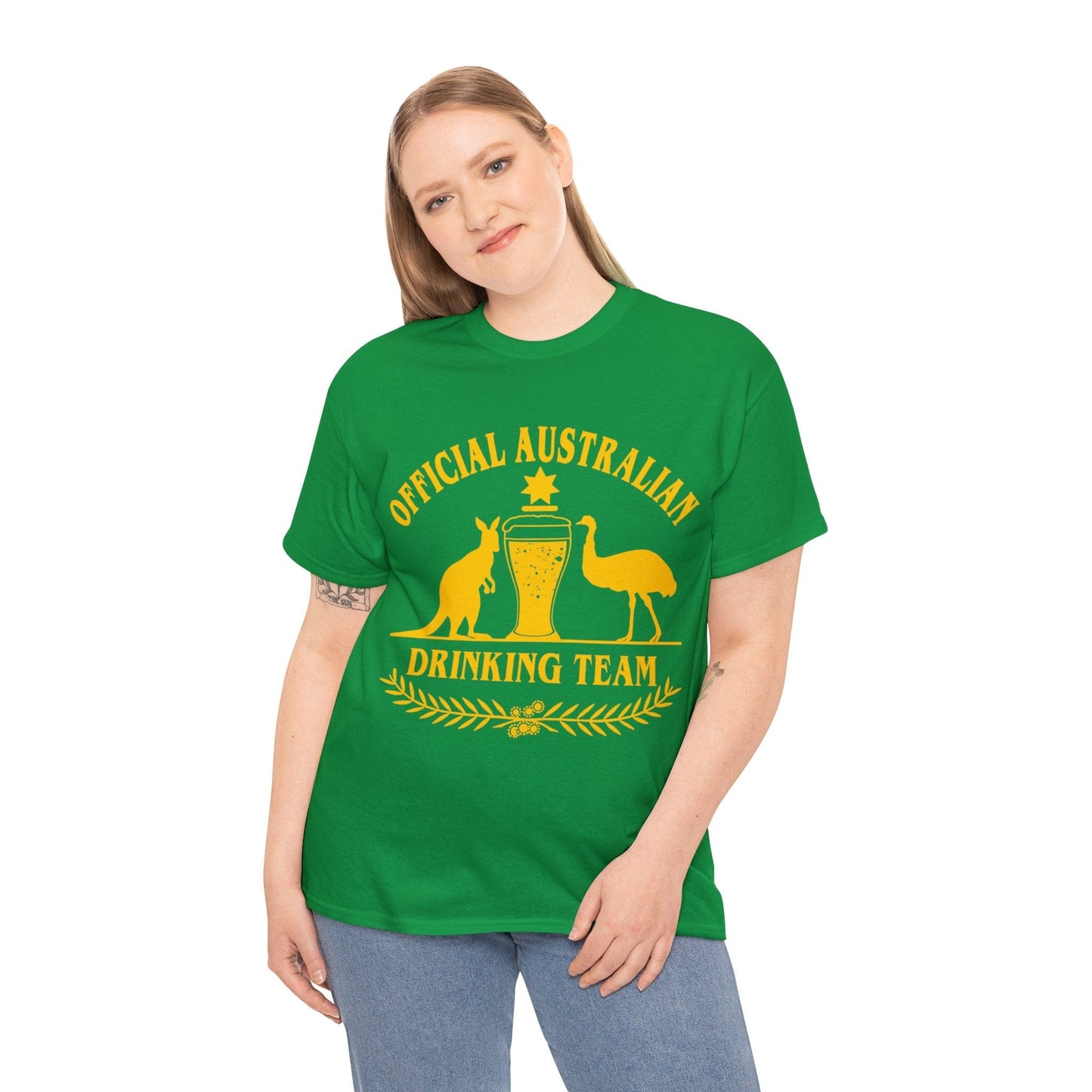 Official Australian Drinking Team Graphic Tee Graphic Tees Australia Graphic T-Shirt Australia -  Cool Graphic T-Shirts Online -  Official Australian Drinking Team T-Shirt | Funny Graphic T-Shirt