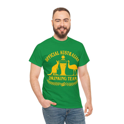 Official Australian Drinking Team Graphic Tee Graphic Tees Australia Graphic T-Shirt Australia -  Cool Graphic T-Shirts Online -  Official Australian Drinking Team T-Shirt | Funny Graphic T-Shirt