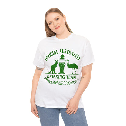 Official Australian Drinking Team Graphic Tee Graphic Tees Australia Graphic T-Shirt Australia -  Cool Graphic T-Shirts Online -  Official Australian Drinking Team T-Shirt | Funny Graphic T-Shirt