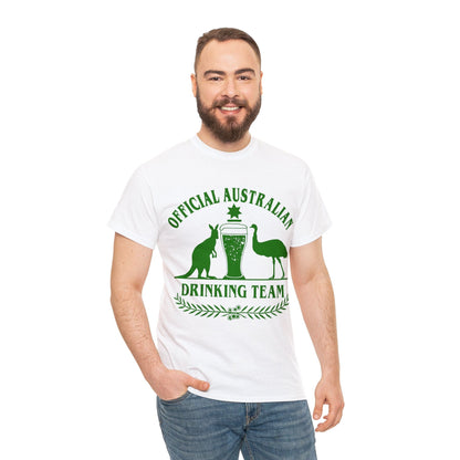 Official Australian Drinking Team Graphic Tee Graphic Tees Australia Graphic T-Shirt Australia -  Cool Graphic T-Shirts Online -  Official Australian Drinking Team T-Shirt | Funny Graphic T-Shirt