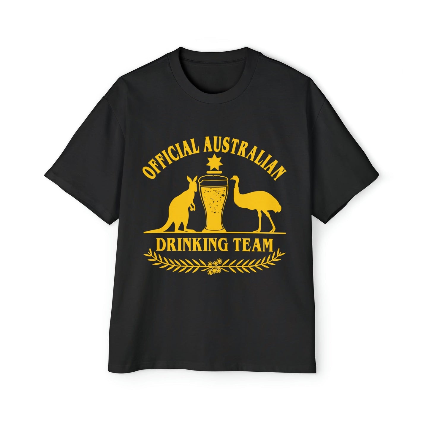 Official Australian Drinking Team Oversized Tee Graphic Tees Australia Black / S Graphic T-Shirt Australia -  Cool Graphic T-Shirts Online - 