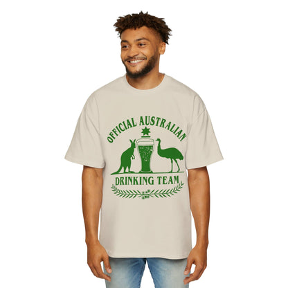 Official Australian Drinking Team Oversized Tee Graphic Tees Australia Graphic T-Shirt Australia -  Cool Graphic T-Shirts Online - 