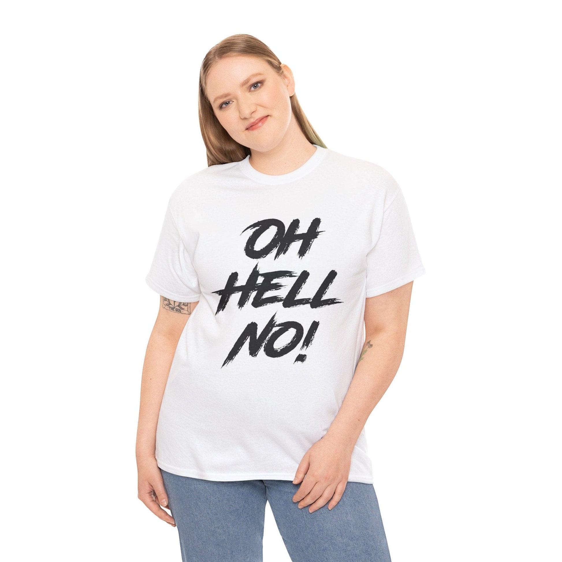 Oh Hell No Graphic Tee Graphic Tees Australia Graphic T-Shirt Australia -  Cool Graphic T-Shirts Online -  Oh Hell No T-Shirt | Funny Rude Novelty T-Shirts Australia