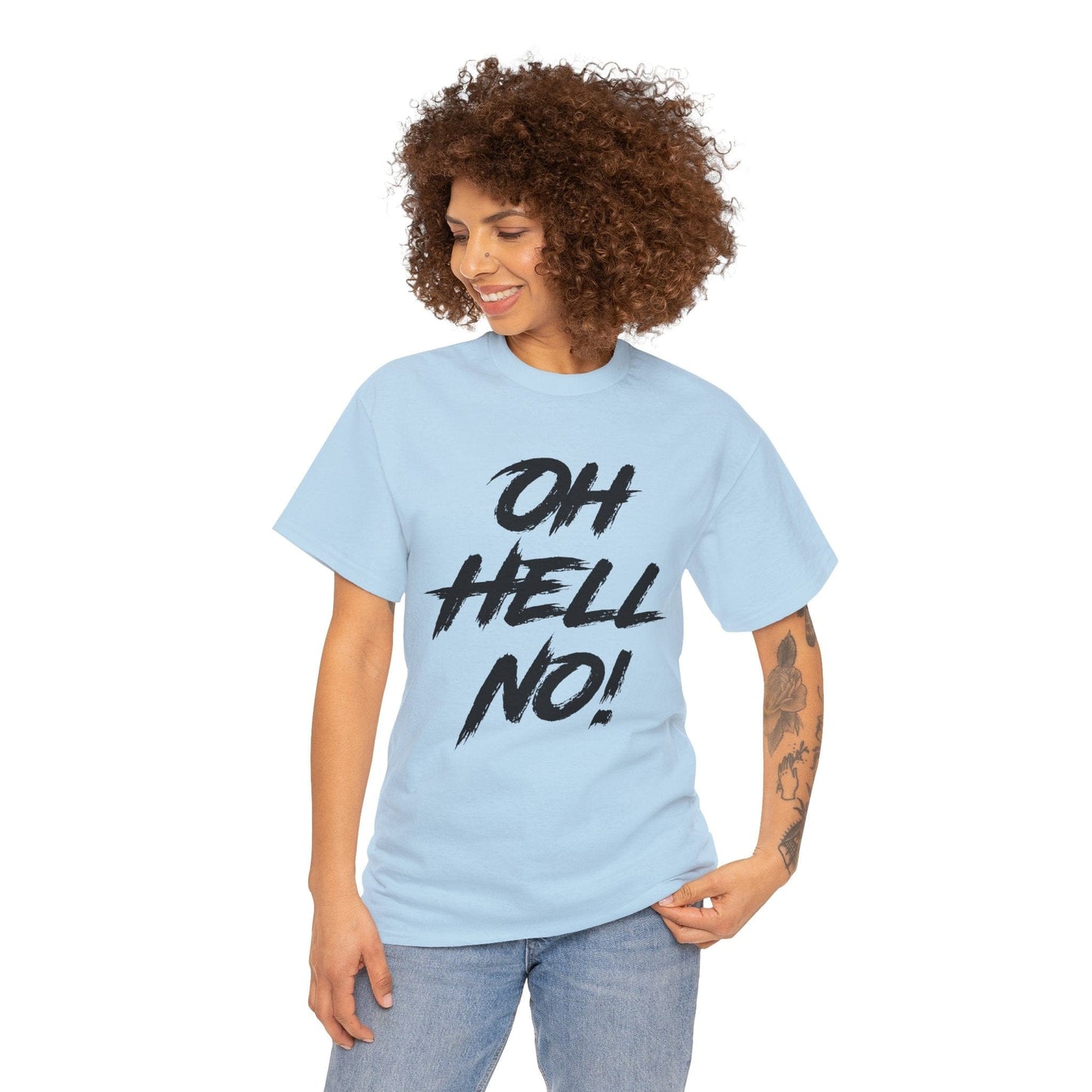 Oh Hell No Graphic Tee Graphic Tees Australia Graphic T-Shirt Australia -  Cool Graphic T-Shirts Online -  Oh Hell No T-Shirt | Funny Rude Novelty T-Shirts Australia