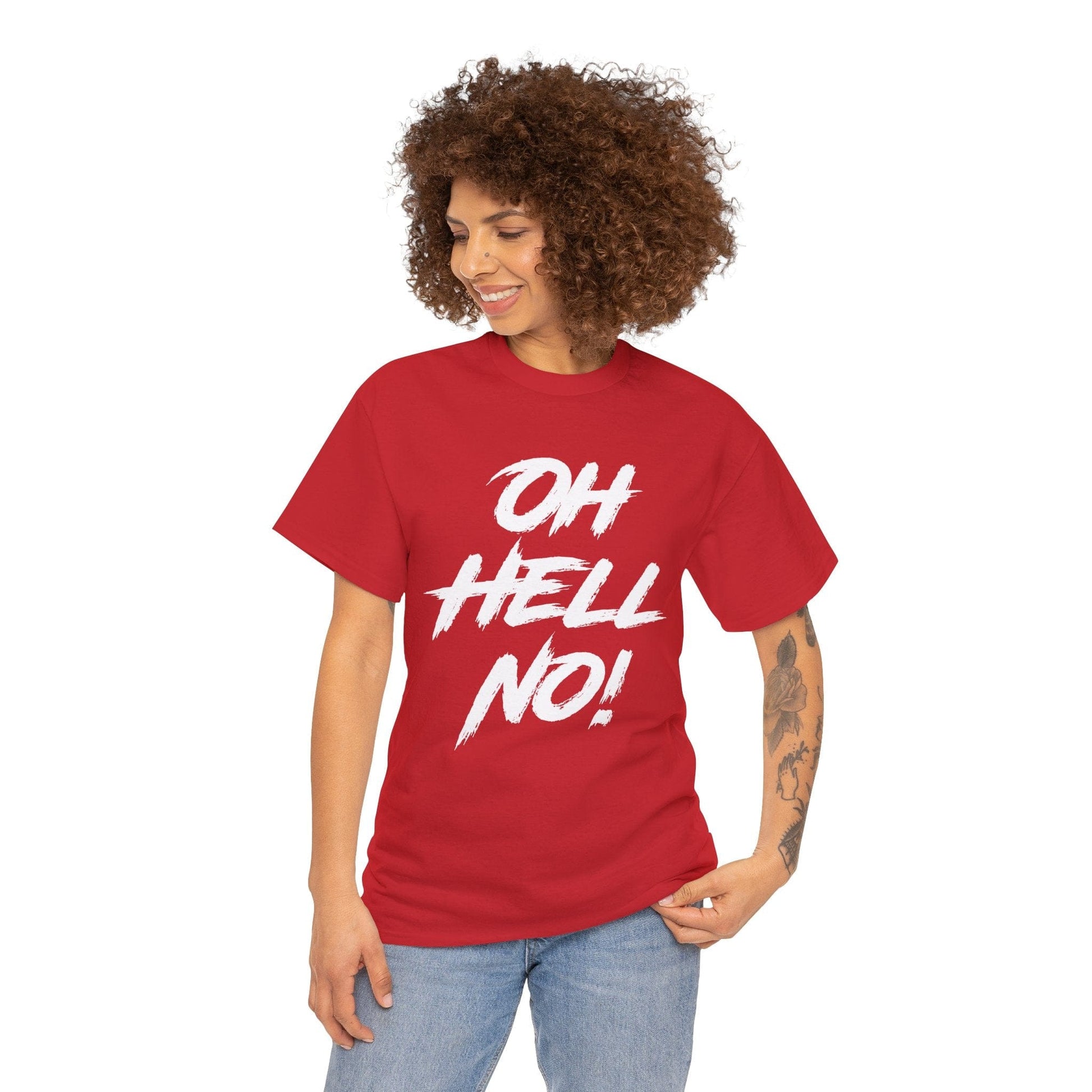 Oh Hell No Graphic Tee Graphic Tees Australia Graphic T-Shirt Australia -  Cool Graphic T-Shirts Online -  Oh Hell No T-Shirt | Funny Rude Novelty T-Shirts Australia