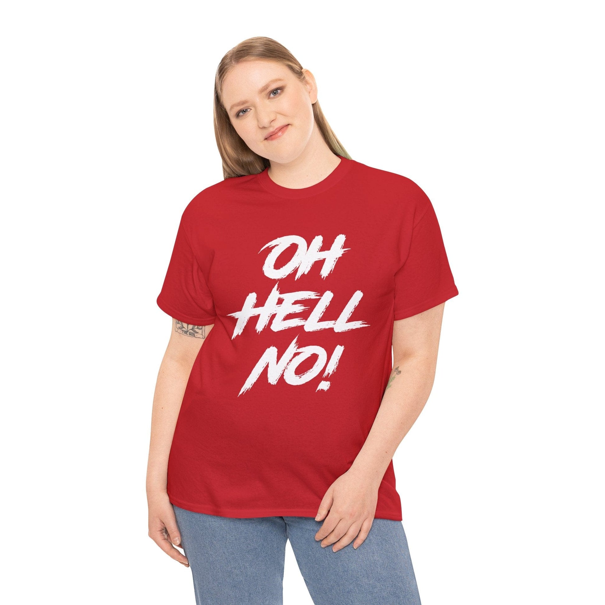 Oh Hell No Graphic Tee Graphic Tees Australia Graphic T-Shirt Australia -  Cool Graphic T-Shirts Online -  Oh Hell No T-Shirt | Funny Rude Novelty T-Shirts Australia