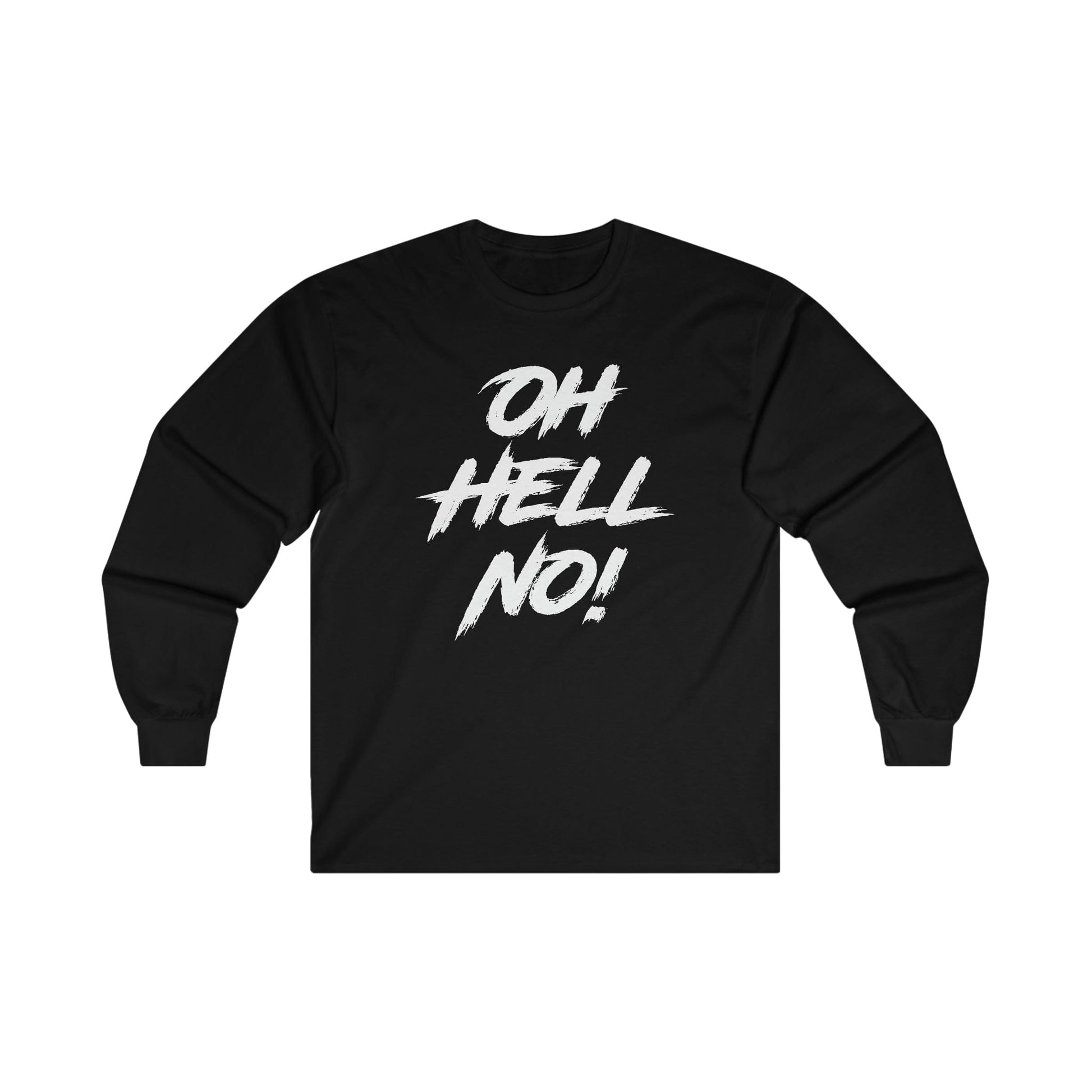 Oh Hell No Long Sleeve Graphic Tees Australia S / Black Graphic T-Shirt Australia -  Cool Graphic T-Shirts Online -  Oh Hell No Long Sleeve | Funny Long Sleeve T-Shirts Australia