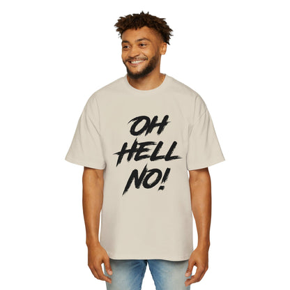 Oh Hell No Oversized Tee Graphic Tees Australia Ecru / S Graphic T-Shirt Australia -  Cool Graphic T-Shirts Online -  Oh Hell No Oversized Tee | Funny Vintage T-Shirts Australia