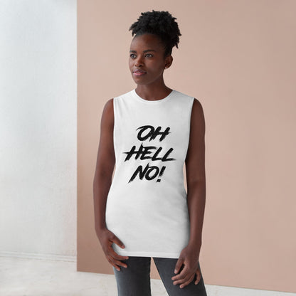 Oh Hell No Tank Top Graphic Tees Australia White / XS Graphic T-Shirt Australia -  Cool Graphic T-Shirts Online -  Oh Hell No Tank Top | Cool Tank Tops & Singlets Australia