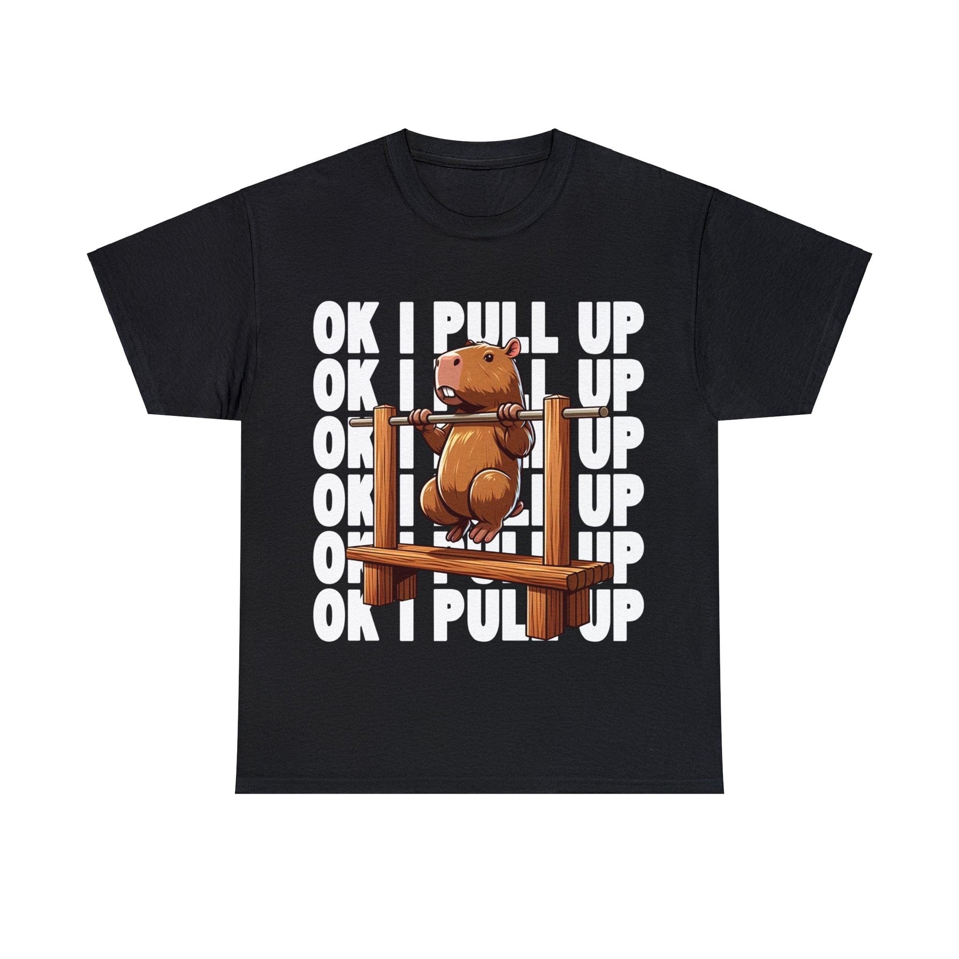 Ok I Pull Up Capybara Graphic Tee Graphic Tees Australia Black / S Graphic T-Shirt Australia -  Cool Graphic T-Shirts Online -  Ok I Pull Up Capybara T-Shirt | Funny Graphic Tees Australia