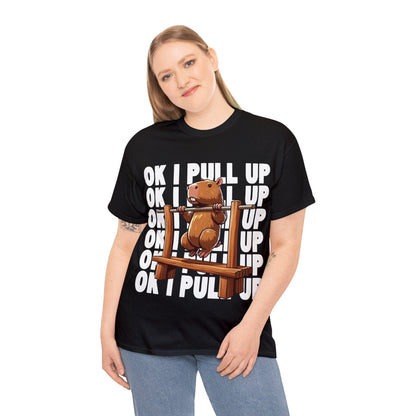 Ok I Pull Up Capybara Graphic Tee Graphic Tees Australia Graphic T-Shirt Australia -  Cool Graphic T-Shirts Online -  Ok I Pull Up Capybara T-Shirt | Funny Graphic Tees Australia