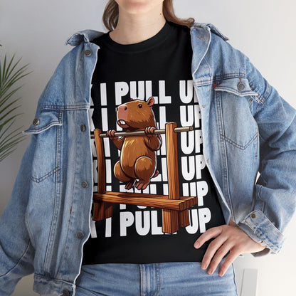 Ok I Pull Up Capybara Graphic Tee Graphic Tees Australia Graphic T-Shirt Australia -  Cool Graphic T-Shirts Online -  Ok I Pull Up Capybara T-Shirt | Funny Graphic Tees Australia