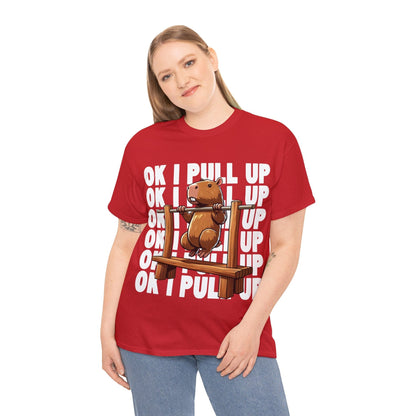 Ok I Pull Up Capybara Graphic Tee Graphic Tees Australia Graphic T-Shirt Australia -  Cool Graphic T-Shirts Online -  Ok I Pull Up Capybara T-Shirt | Funny Graphic Tees Australia