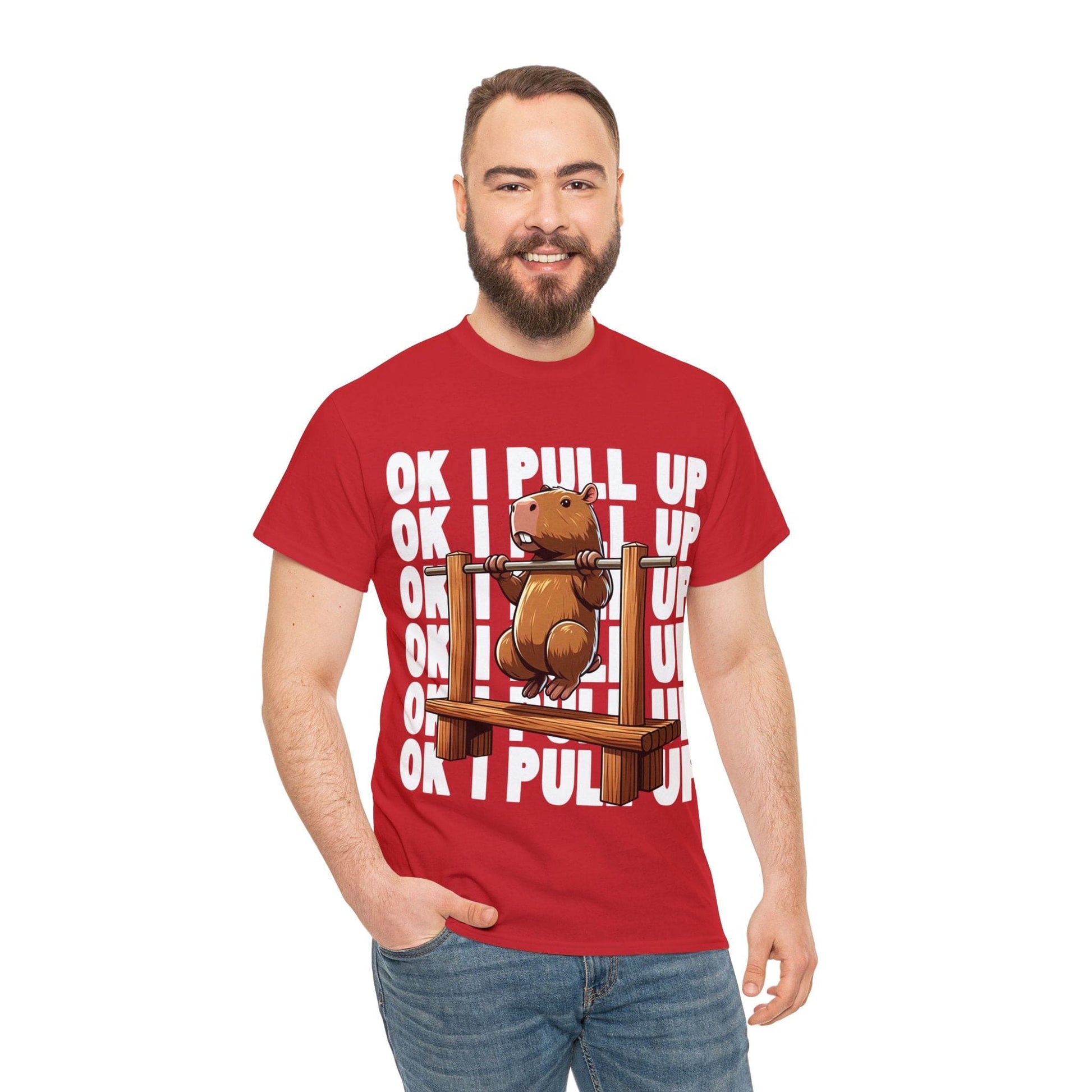 Ok I Pull Up Capybara Graphic Tee Graphic Tees Australia Graphic T-Shirt Australia -  Cool Graphic T-Shirts Online -  Ok I Pull Up Capybara T-Shirt | Funny Graphic Tees Australia