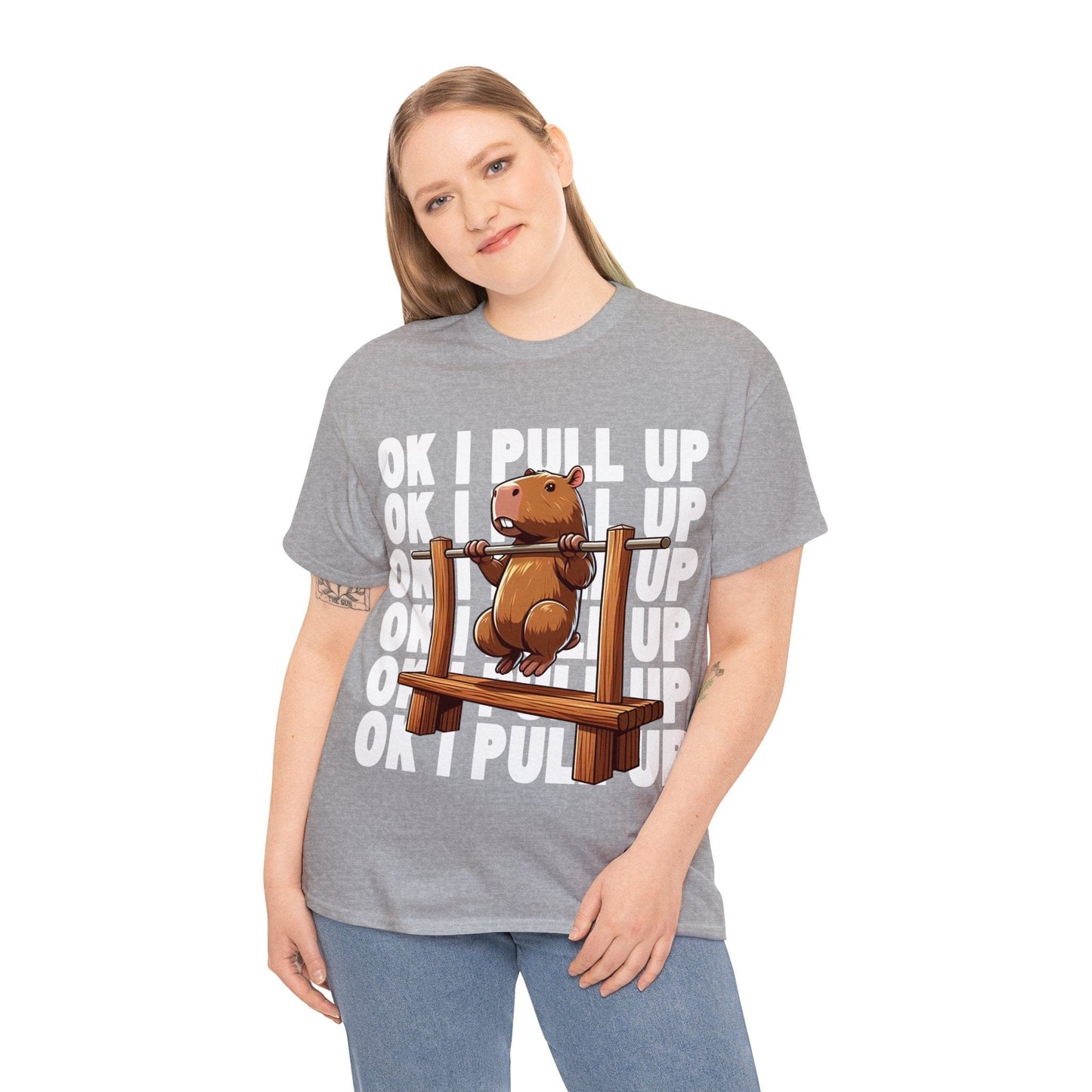 Ok I Pull Up Capybara Graphic Tee Graphic Tees Australia Graphic T-Shirt Australia -  Cool Graphic T-Shirts Online -  Ok I Pull Up Capybara T-Shirt | Funny Graphic Tees Australia