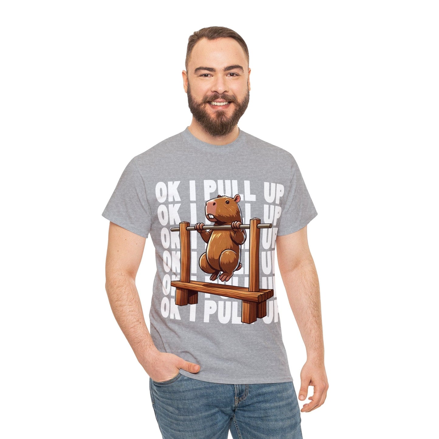 Ok I Pull Up Capybara Graphic Tee Graphic Tees Australia Graphic T-Shirt Australia -  Cool Graphic T-Shirts Online -  Ok I Pull Up Capybara T-Shirt | Funny Graphic Tees Australia