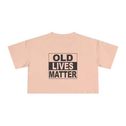 Old Lives Matter Crop Tee Graphic Tees Australia Graphic T-Shirt Australia -  Cool Graphic T-Shirts Online -  Old Lives Matter Crop Tee | Womens Graphic T-Shirts Australia