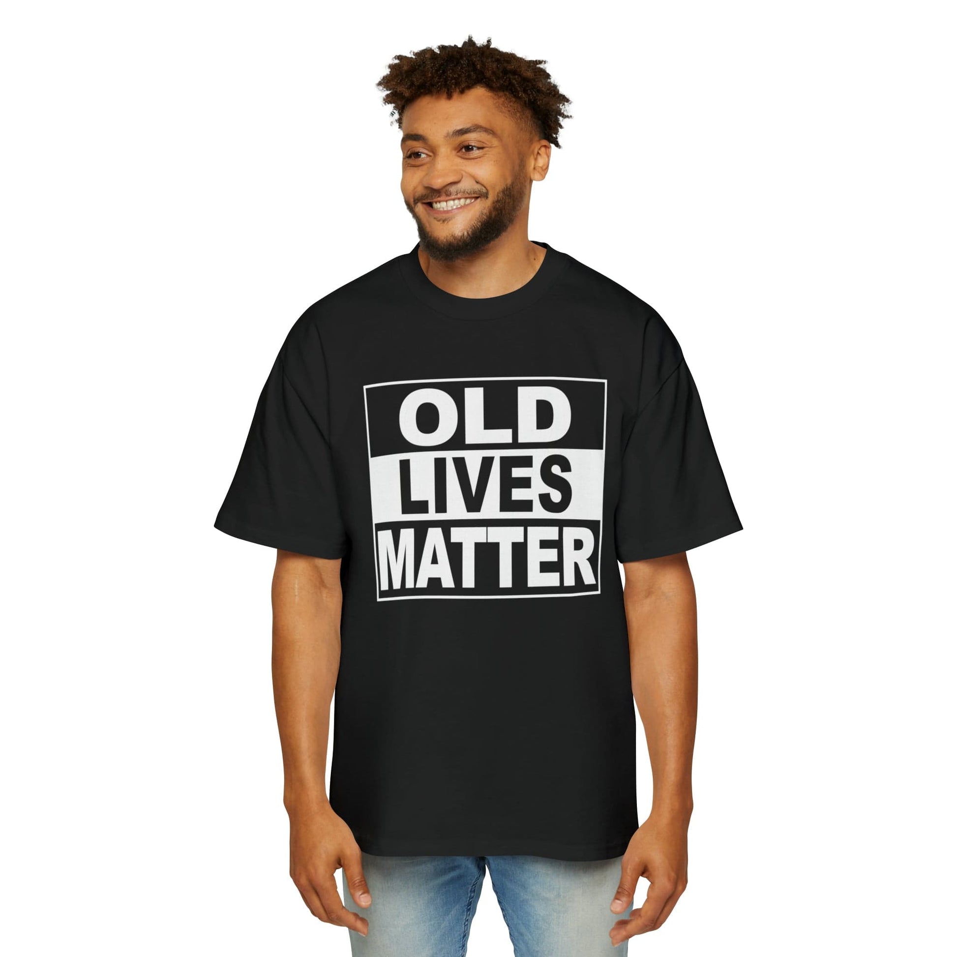 Old Lives Matter Oversized Tee Graphic Tees Australia Black / S Graphic T-Shirt Australia -  Cool Graphic T-Shirts Online -  Old Lives Matter Oversized Tee | Cool T-Shirts Australia Online