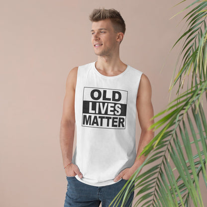 Old Lives Matter Tank Top Graphic Tees Australia White / XS Graphic T-Shirt Australia -  Cool Graphic T-Shirts Online -  Old Lives Matter Tank Top | Funny Tank Tops Australia