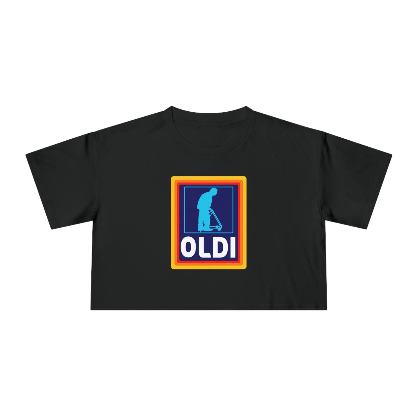 Oldi Aldi Crop Tee Graphic Tees Australia Graphic T-Shirt Australia -  Cool Graphic T-Shirts Online -  Oldi Aldi Crop Tee | Graphic Crop Tee Australia