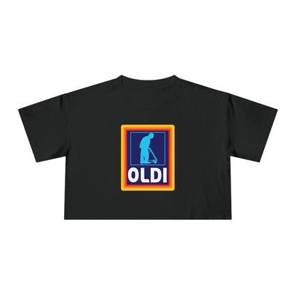 Oldi Aldi Crop Tee Graphic Tees Australia Graphic T-Shirt Australia -  Cool Graphic T-Shirts Online -  Oldi Aldi Crop Tee | Graphic Crop Tee Australia