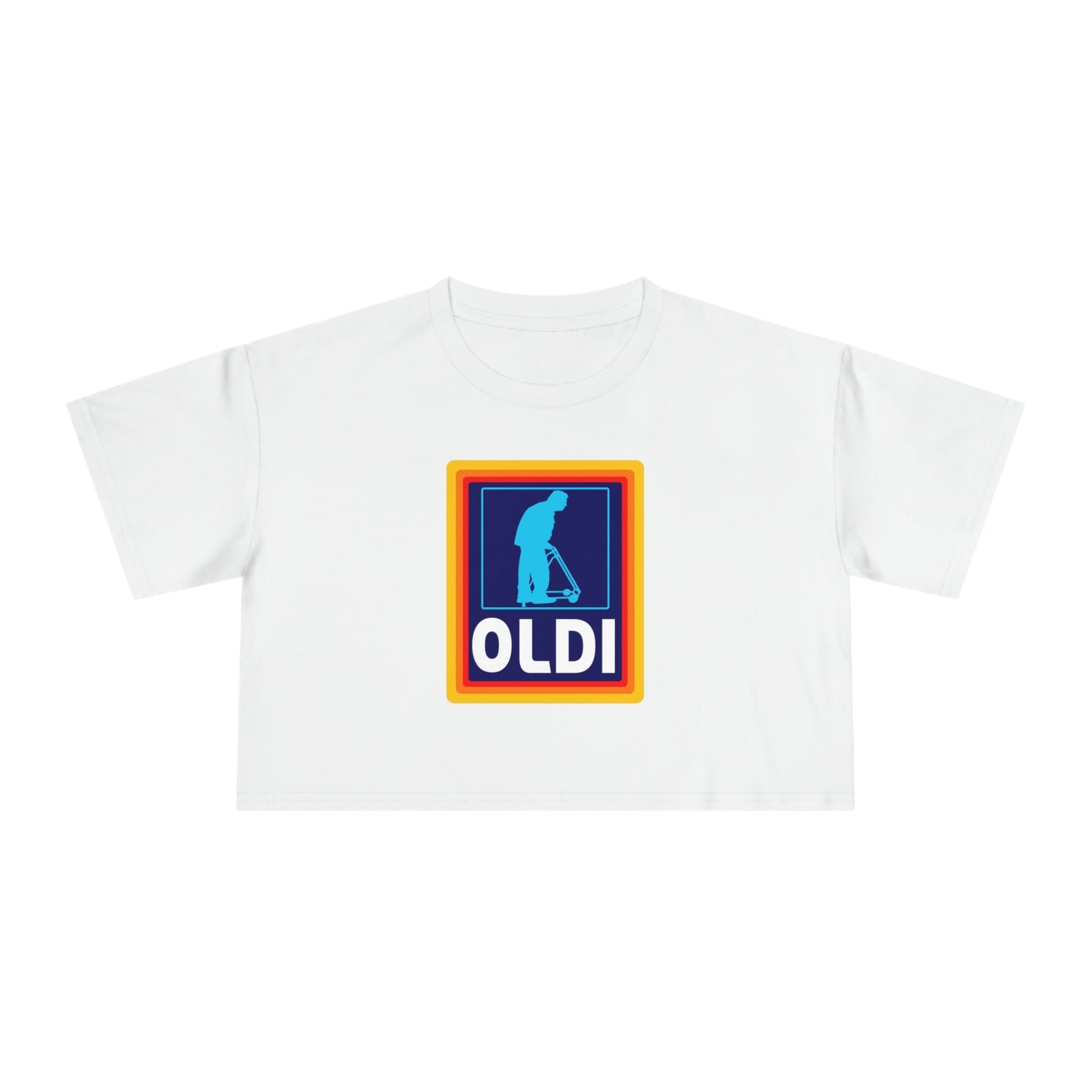 Oldi Aldi Crop Tee Graphic Tees Australia Graphic T-Shirt Australia -  Cool Graphic T-Shirts Online -  Oldi Aldi Crop Tee | Graphic Crop Tee Australia