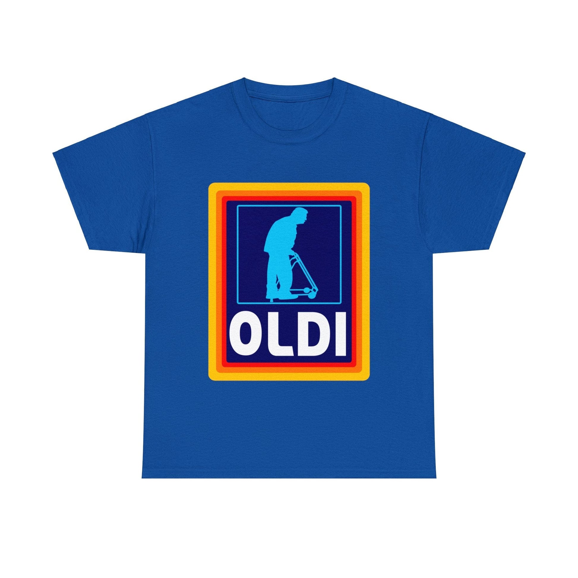 Oldi Aldi Graphic Tee Graphic Tees Australia Royal / S Graphic T-Shirt Australia -  Cool Graphic T-Shirts Online -  Oldi Aldi Graphic Tee | Funny Graphic T-Shirts Australia