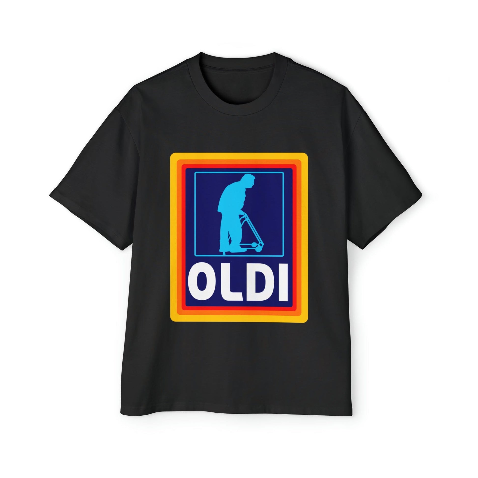 Oldi Aldi Oversized Tee Graphic Tees Australia Black / S Graphic T-Shirt Australia -  Cool Graphic T-Shirts Online - 