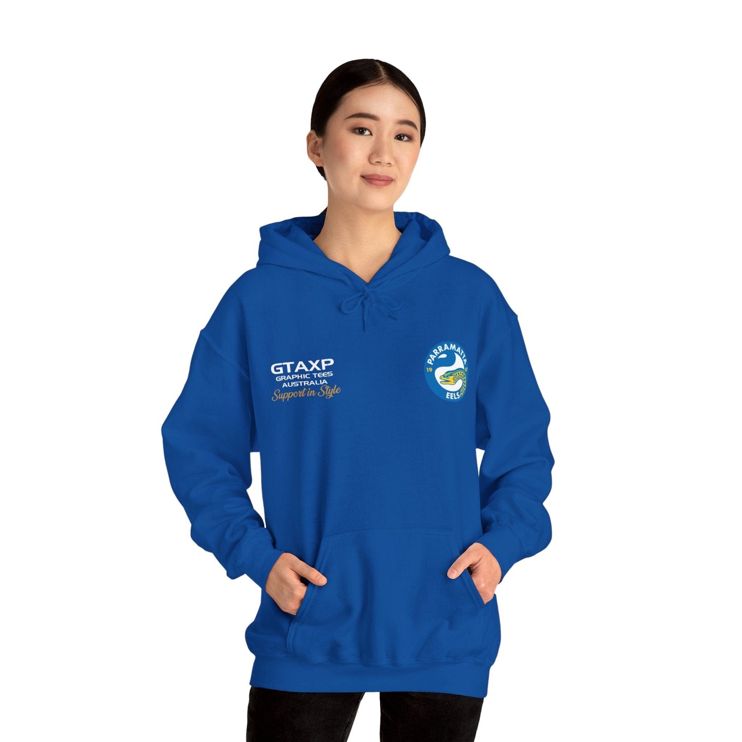 Parramatta Eels Duo Hoodie Printify Graphic T-Shirt Australia -  Cool Graphic T-Shirts Online - 