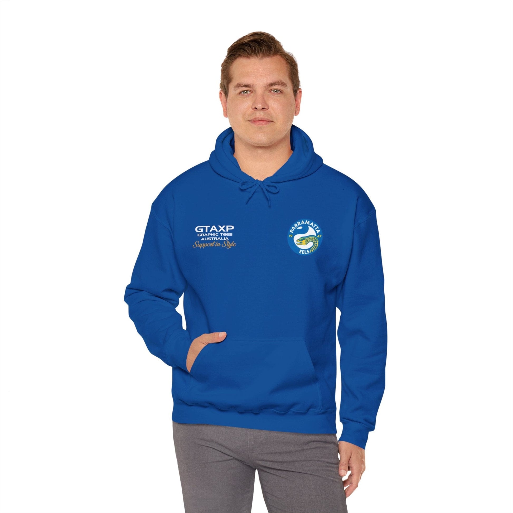 Parramatta Eels Duo Hoodie Printify Graphic T-Shirt Australia -  Cool Graphic T-Shirts Online - 