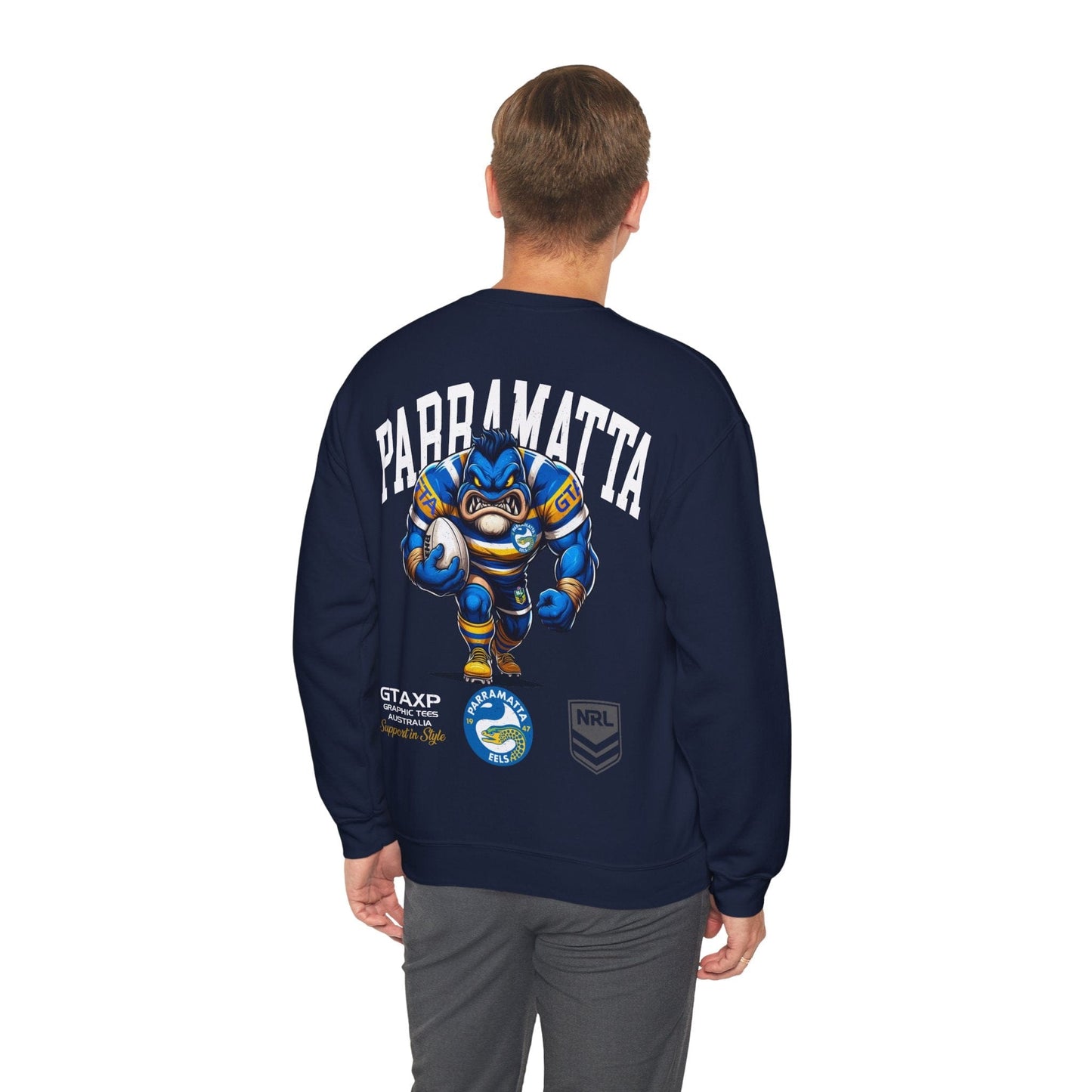 Parramatta Eels Sparky Jumper Printify S / Navy Graphic T-Shirt Australia -  Cool Graphic T-Shirts Online - 