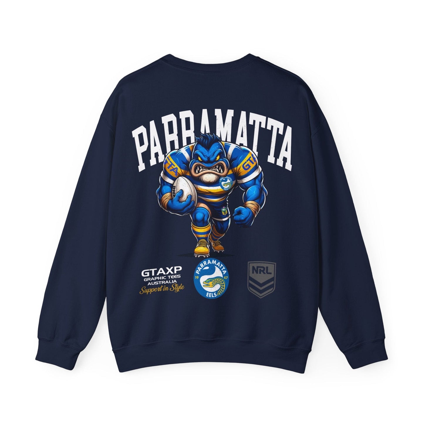 Parramatta Eels Sparky Jumper Printify Graphic T-Shirt Australia -  Cool Graphic T-Shirts Online - 