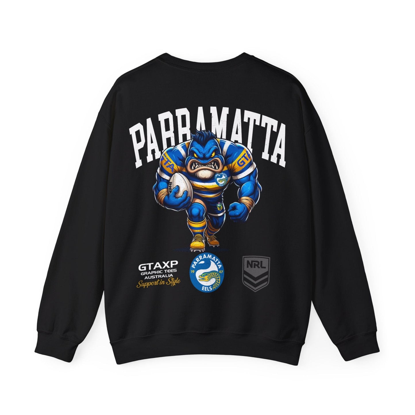 Parramatta Eels Sparky Jumper Printify Graphic T-Shirt Australia -  Cool Graphic T-Shirts Online - 