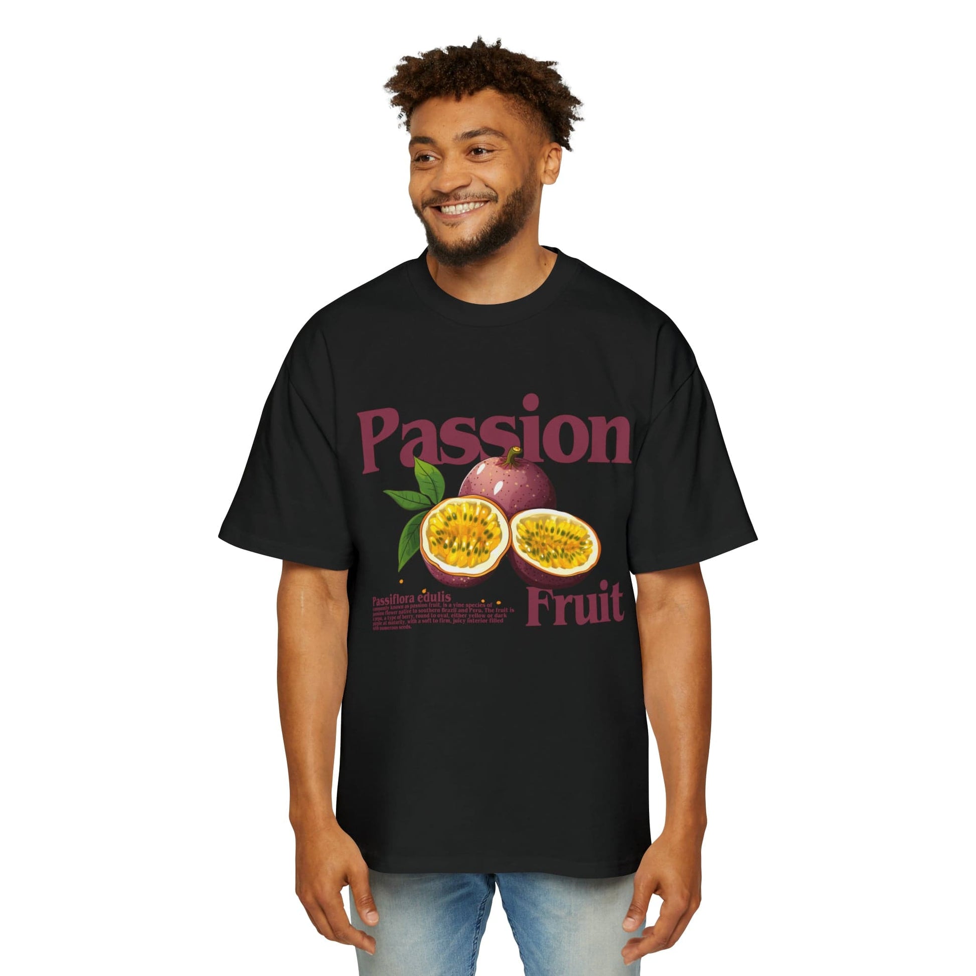 Passionfruit Oversized Tee Graphic Tees Australia Black / S Graphic T-Shirt Australia -  Cool Graphic T-Shirts Online -  Passionfruit Oversized Tee | 80's Vintage T-Shirts Australia